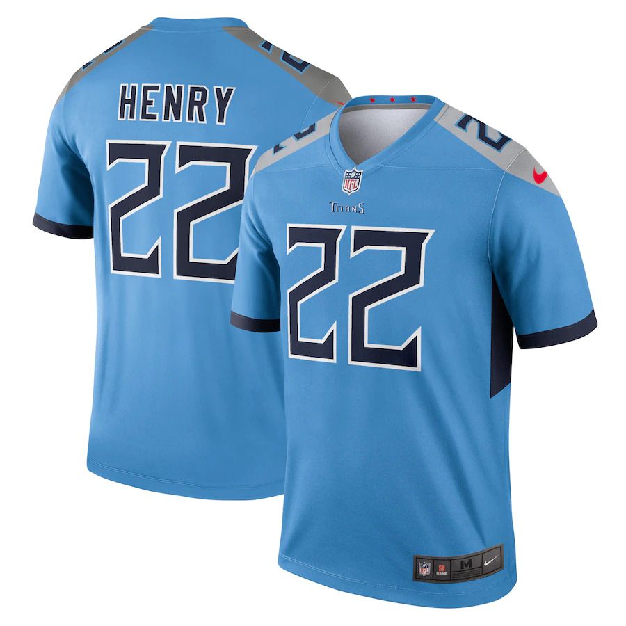 Men Tennessee Titans #22 Derrick Henry Nike Light Blue Legend NFL Jersey->tennessee titans->NFL Jersey